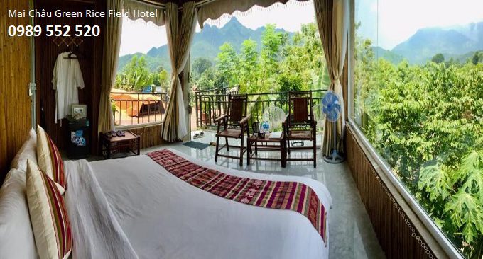 mai chau green rice field hotel